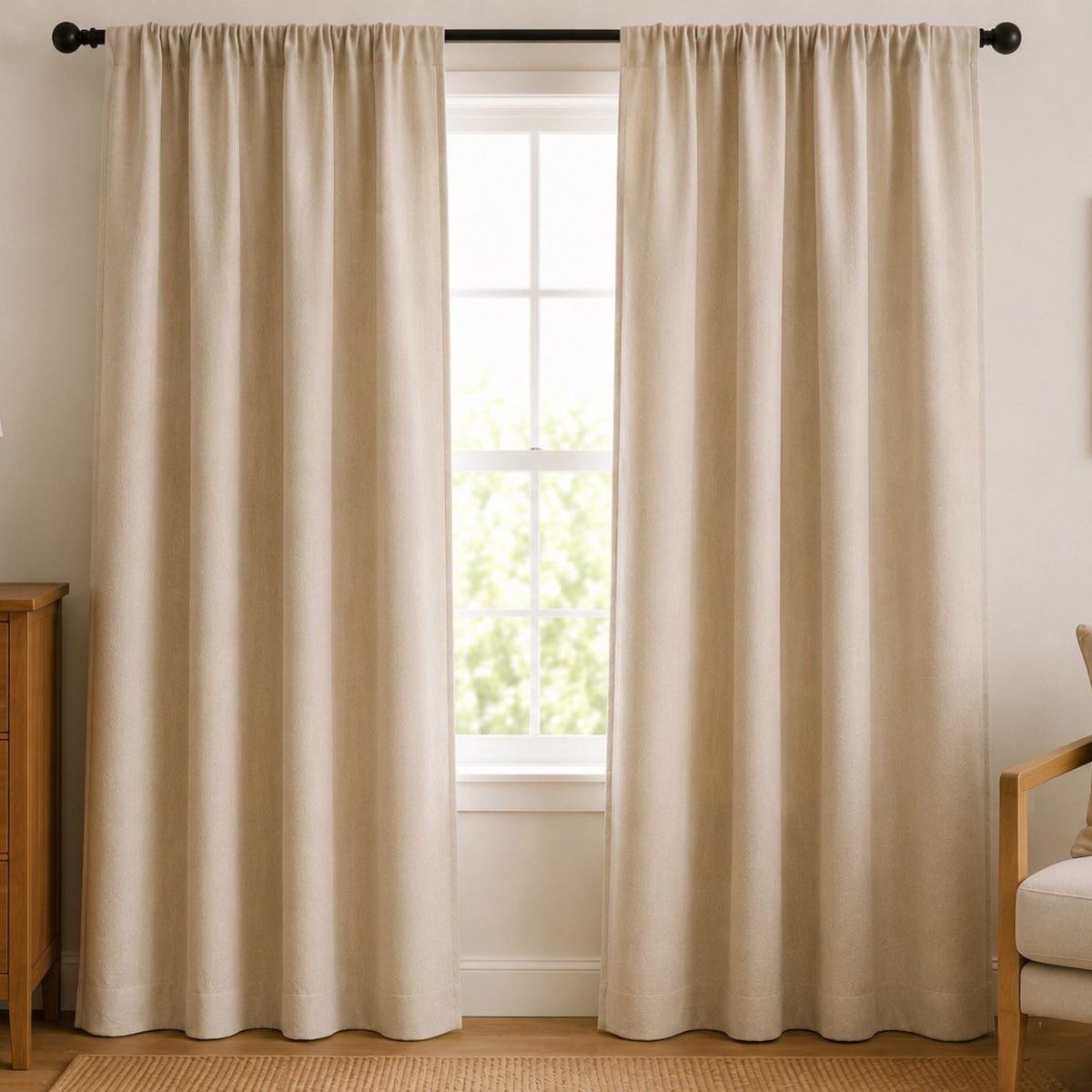 Self-Lined Curtains
